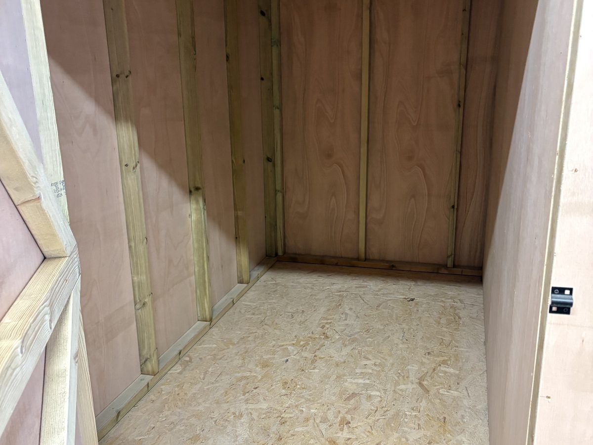 Inside an empty storage unit